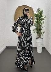 Zebra desen elbise