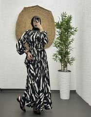 Zebra desen elbise