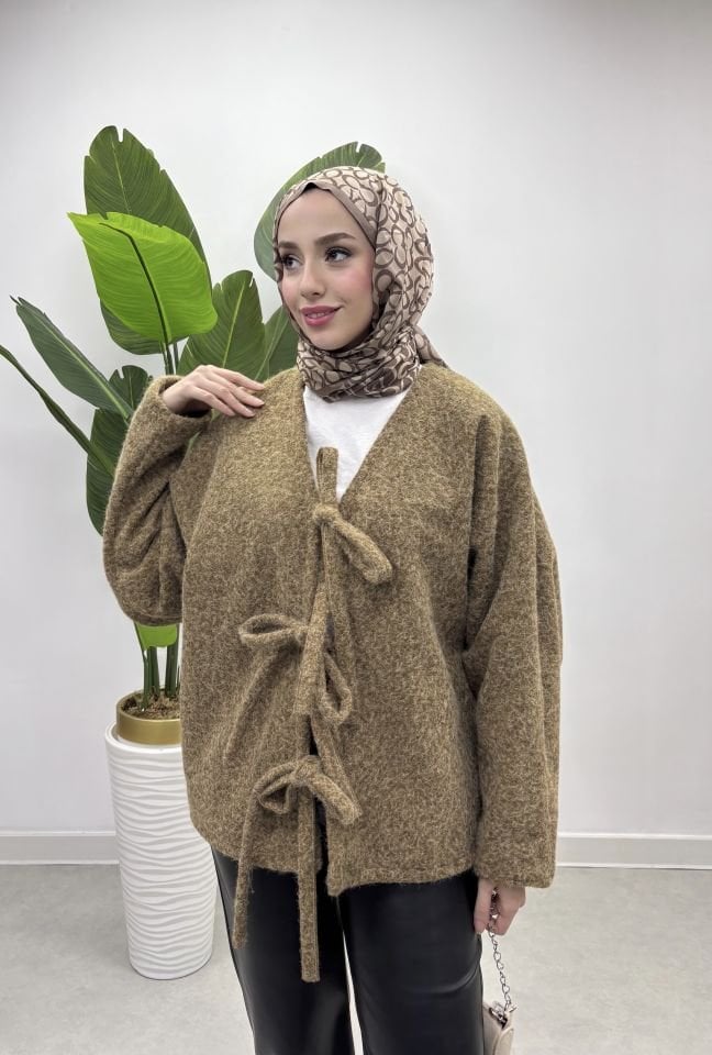 Bambu ceket taba renk