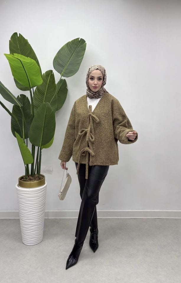 Bambu ceket taba renk