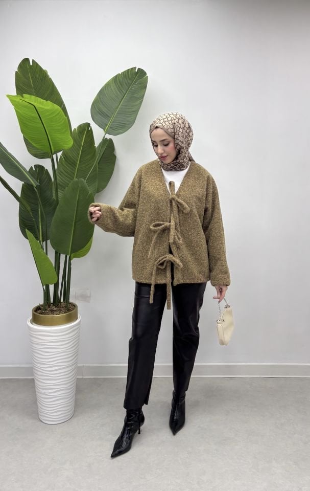 Bambu ceket taba renk