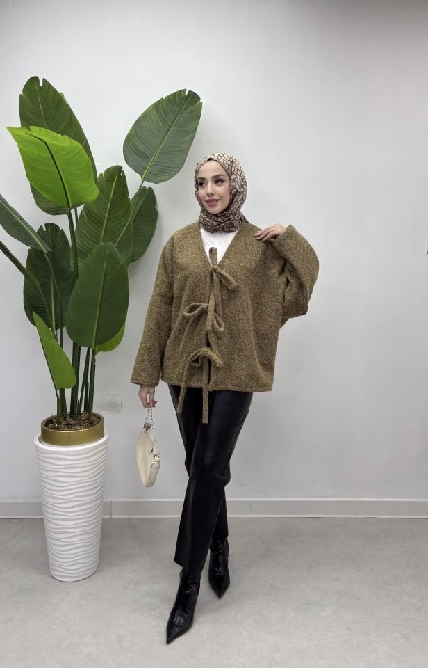 Bambu ceket taba renk