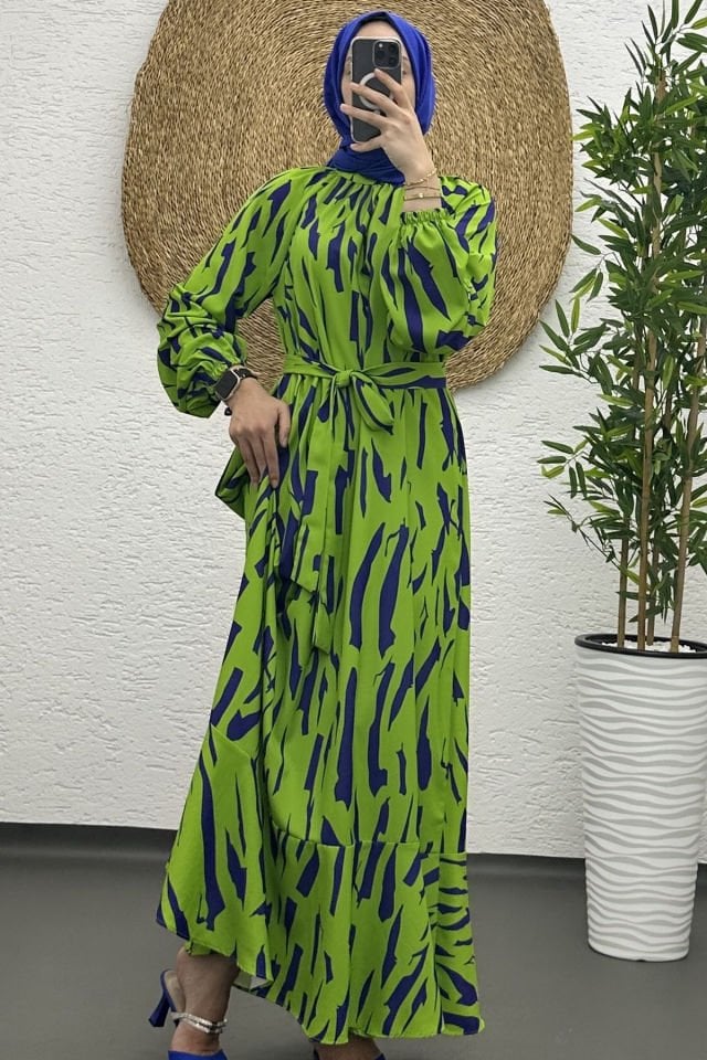 Zebra desen yeşil