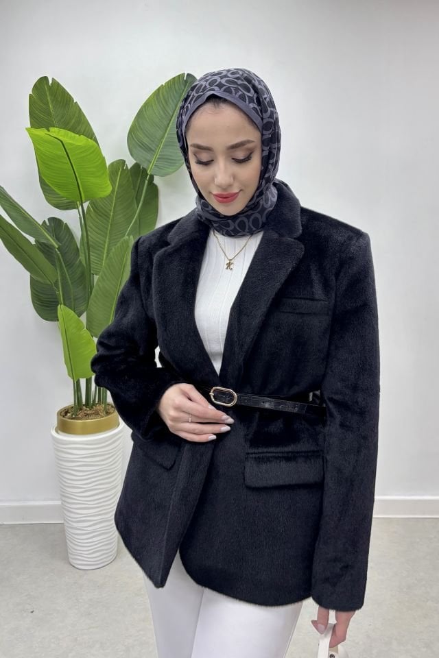 Pintreset siyah ceket