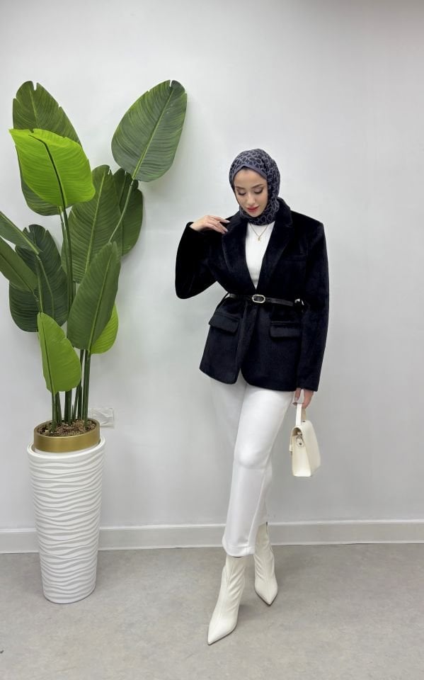 Pintreset siyah ceket