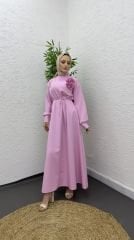 Gül detaylı elbise