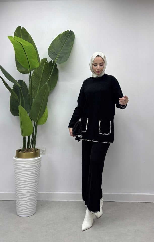 Triko takım siyah