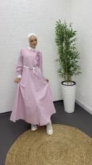 Gül detaylı elbise