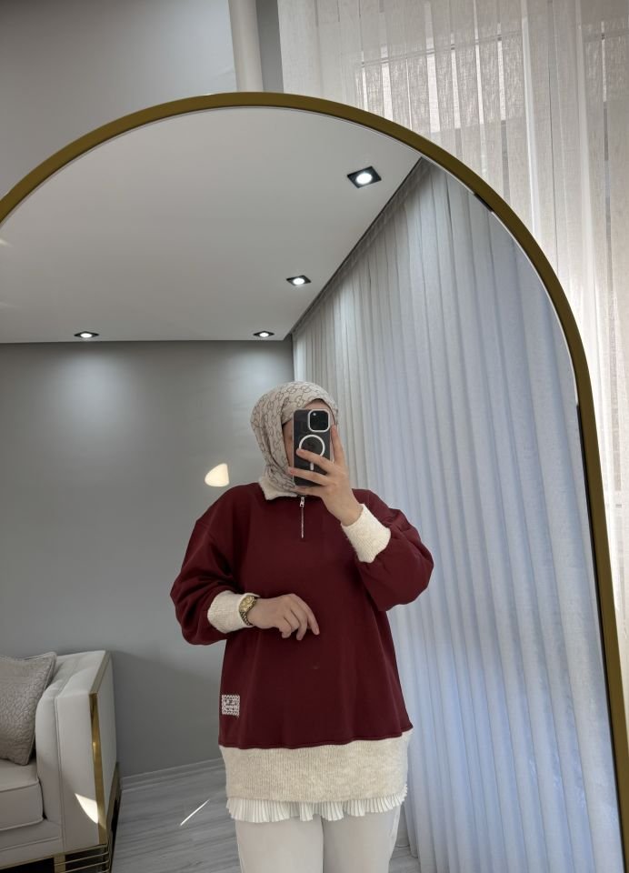 Stil kazak kremit renk