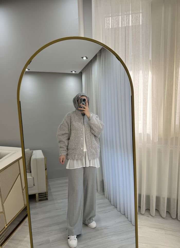 Bambu ceket gri