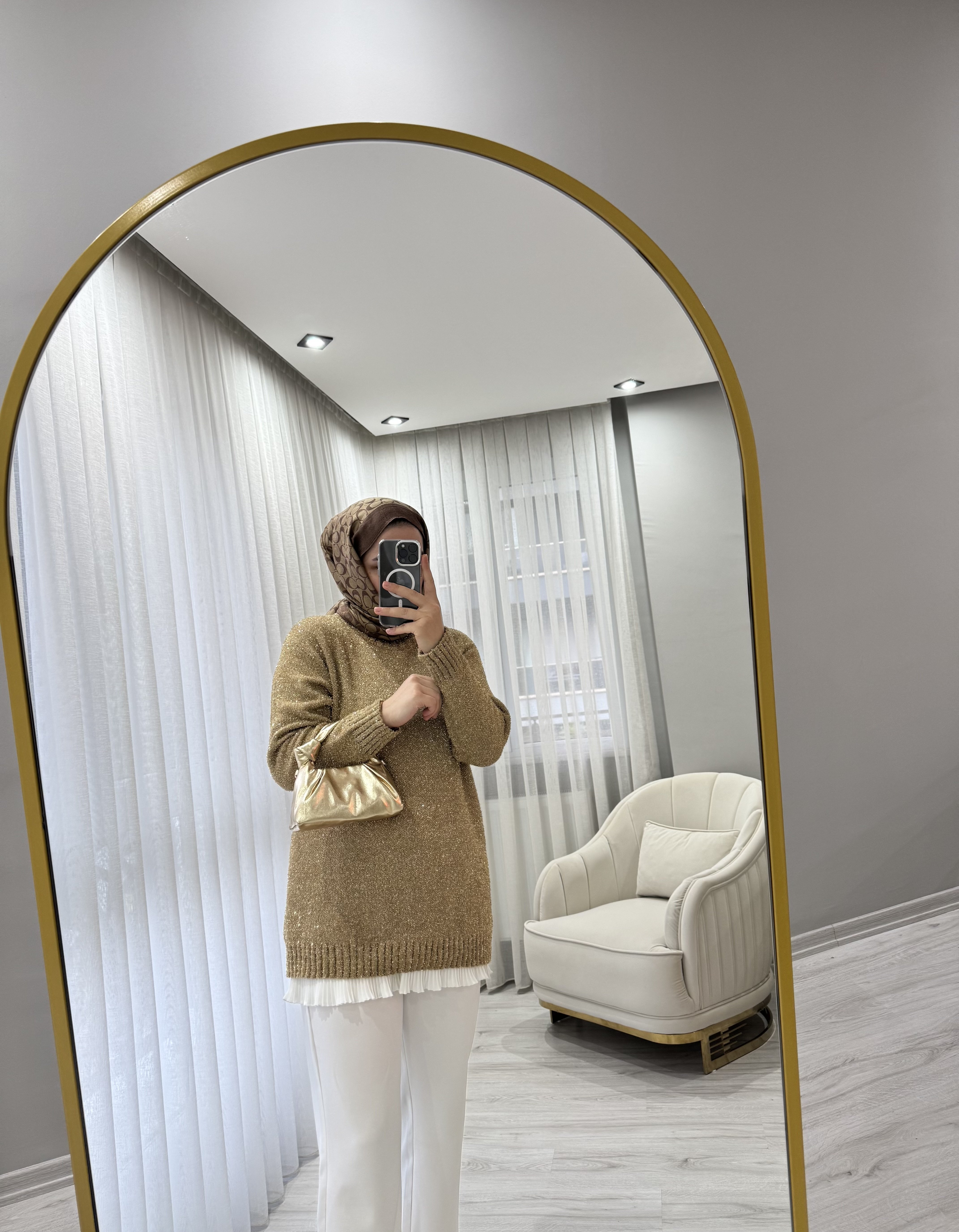 Simli kazak gold renk