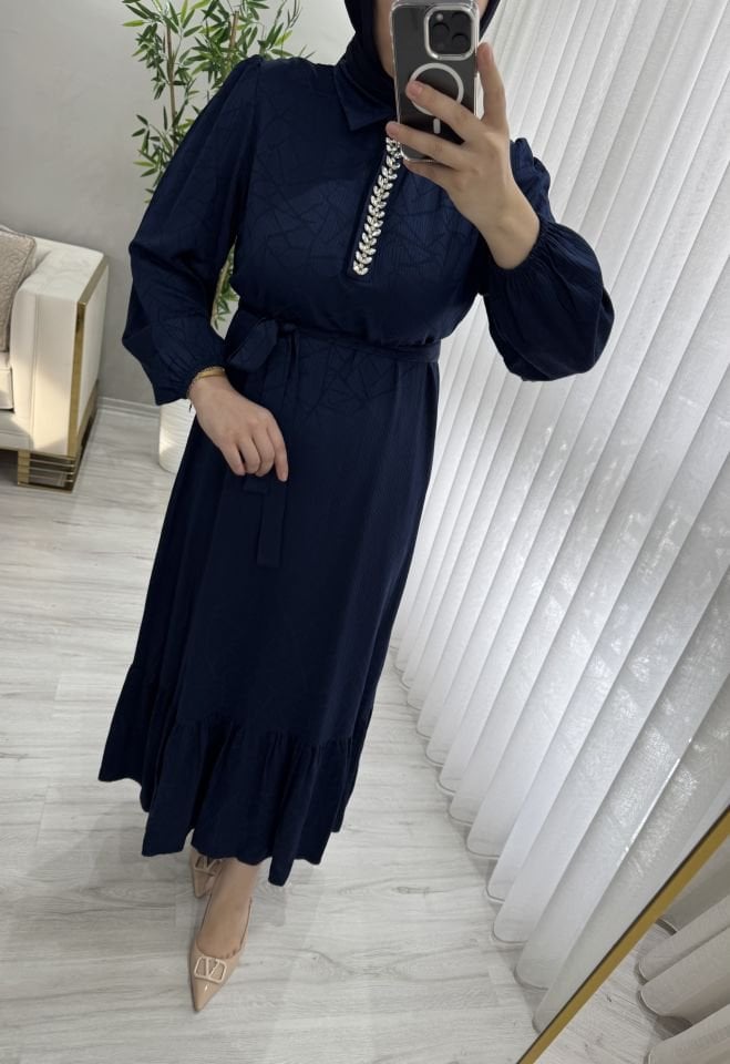 Jesica taşlı elbise
