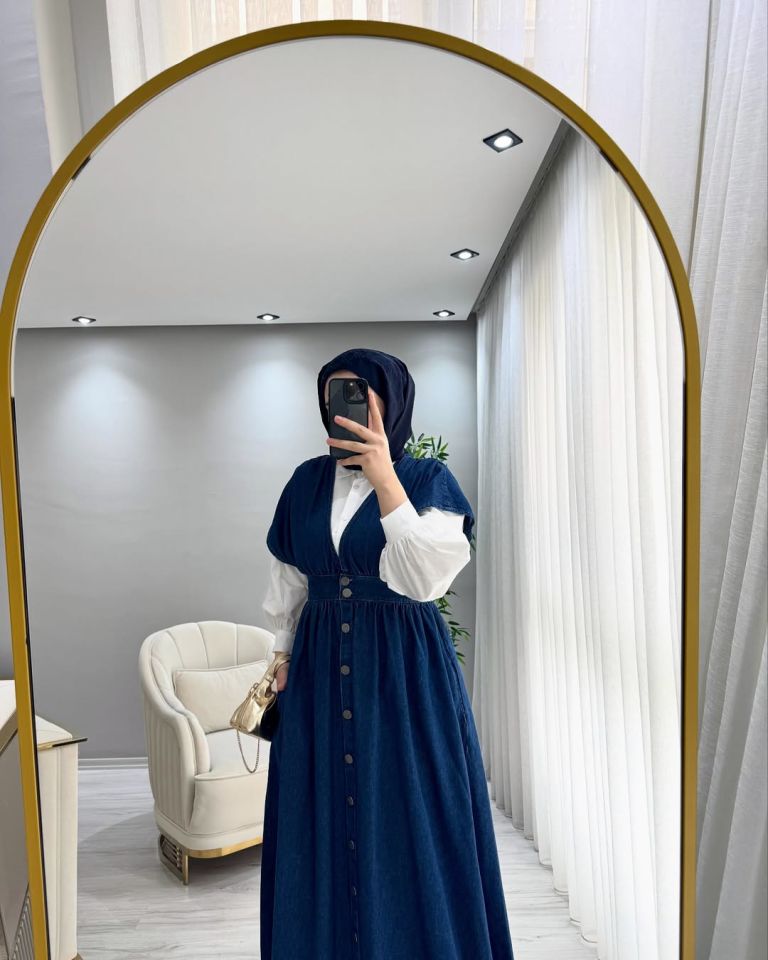 denim elbise