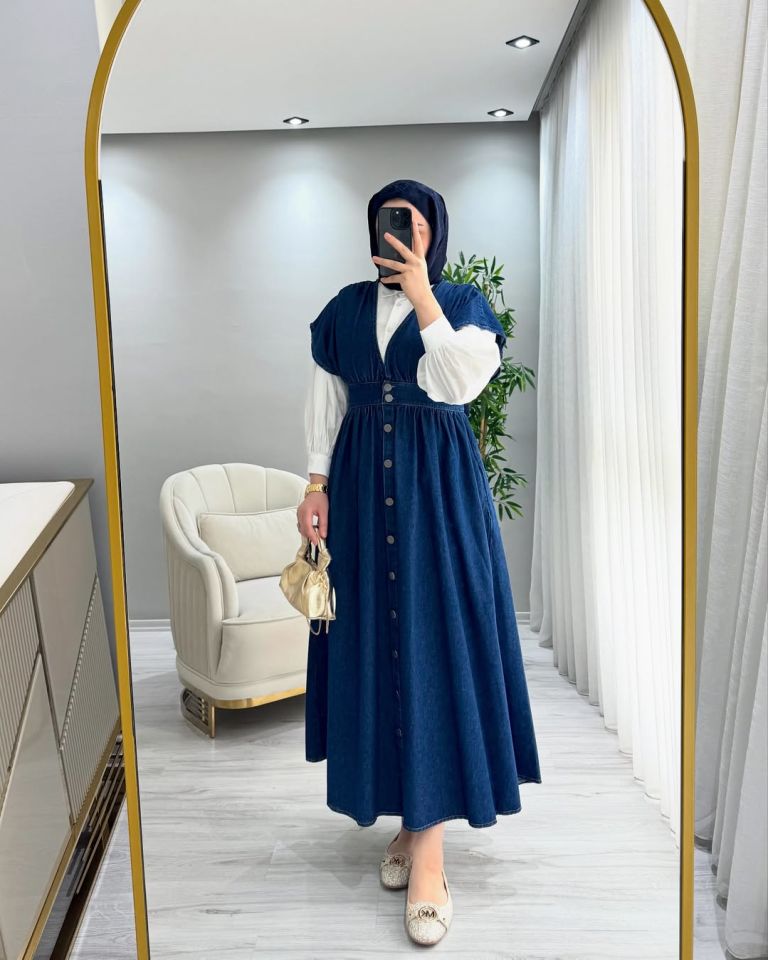denim elbise