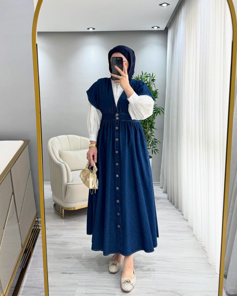 denim elbise