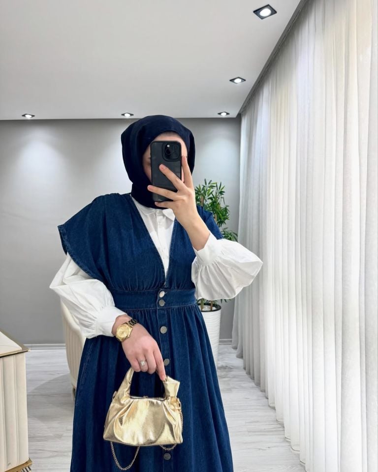 denim elbise