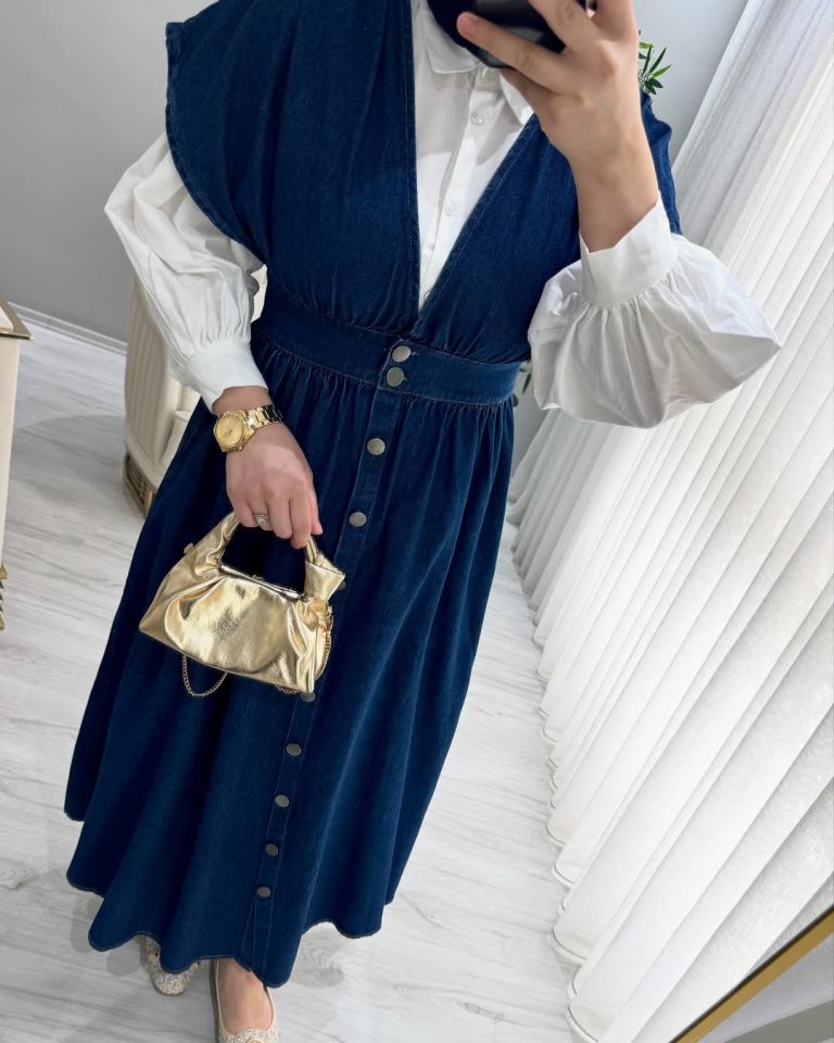 denim elbise