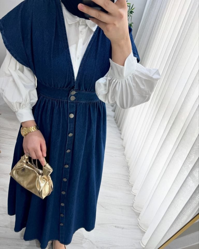 denim elbise