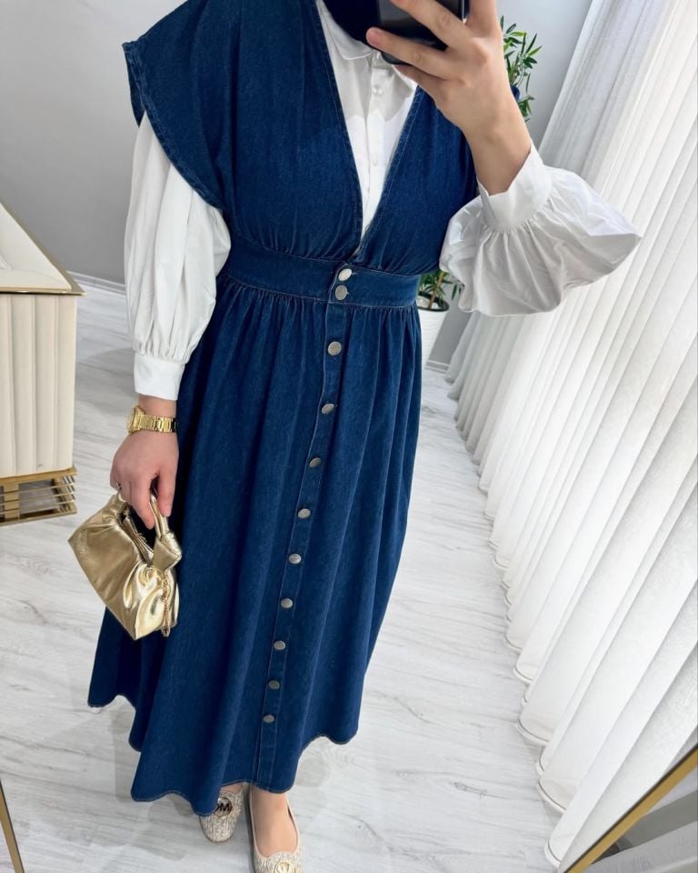 denim elbise