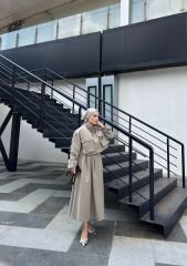 Trenç etekli takım haki