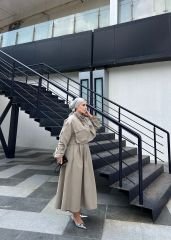 Trenç etekli takım haki