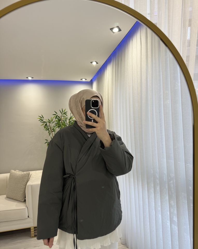 Yandan Bağlamalı Haki Mont