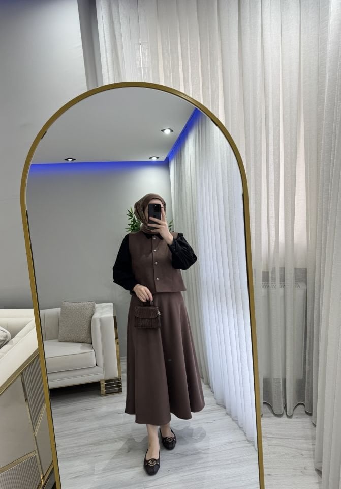 SÜET TAKIM KAHVERENGİ