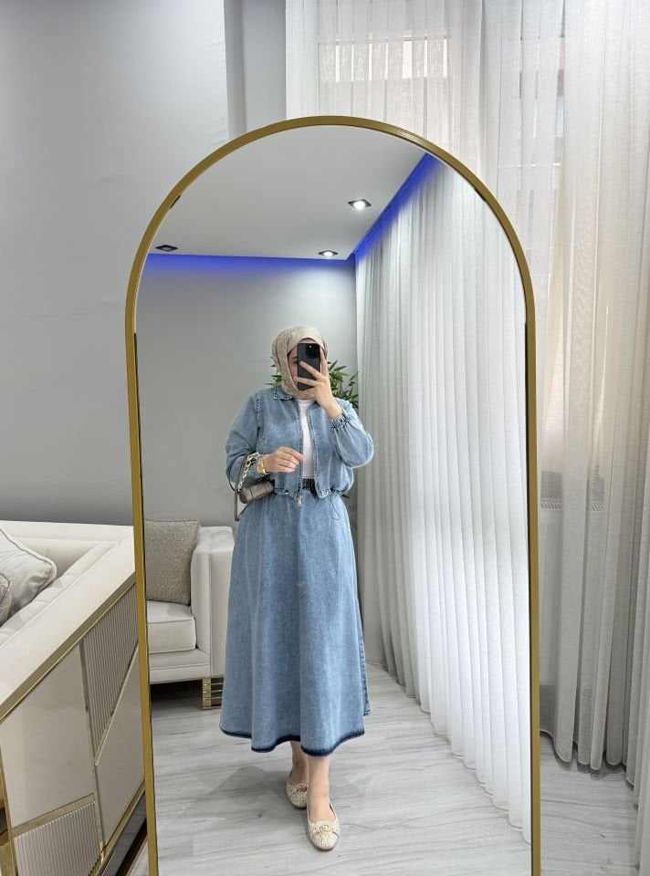 Denim jean takım