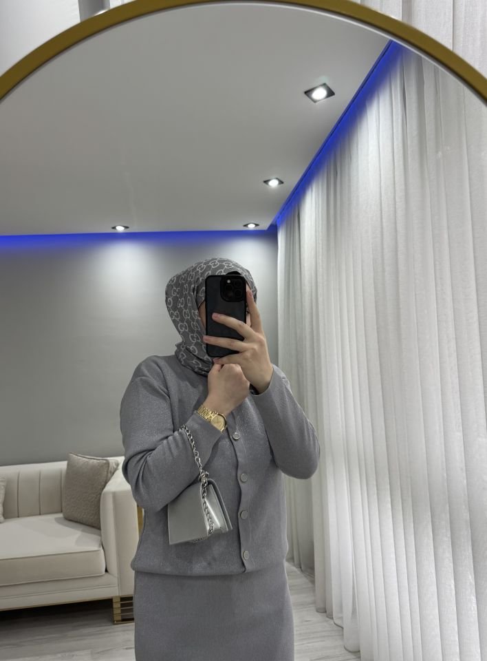 ÇELİK MERSERİZE SİMLİ TAKIM (gri)