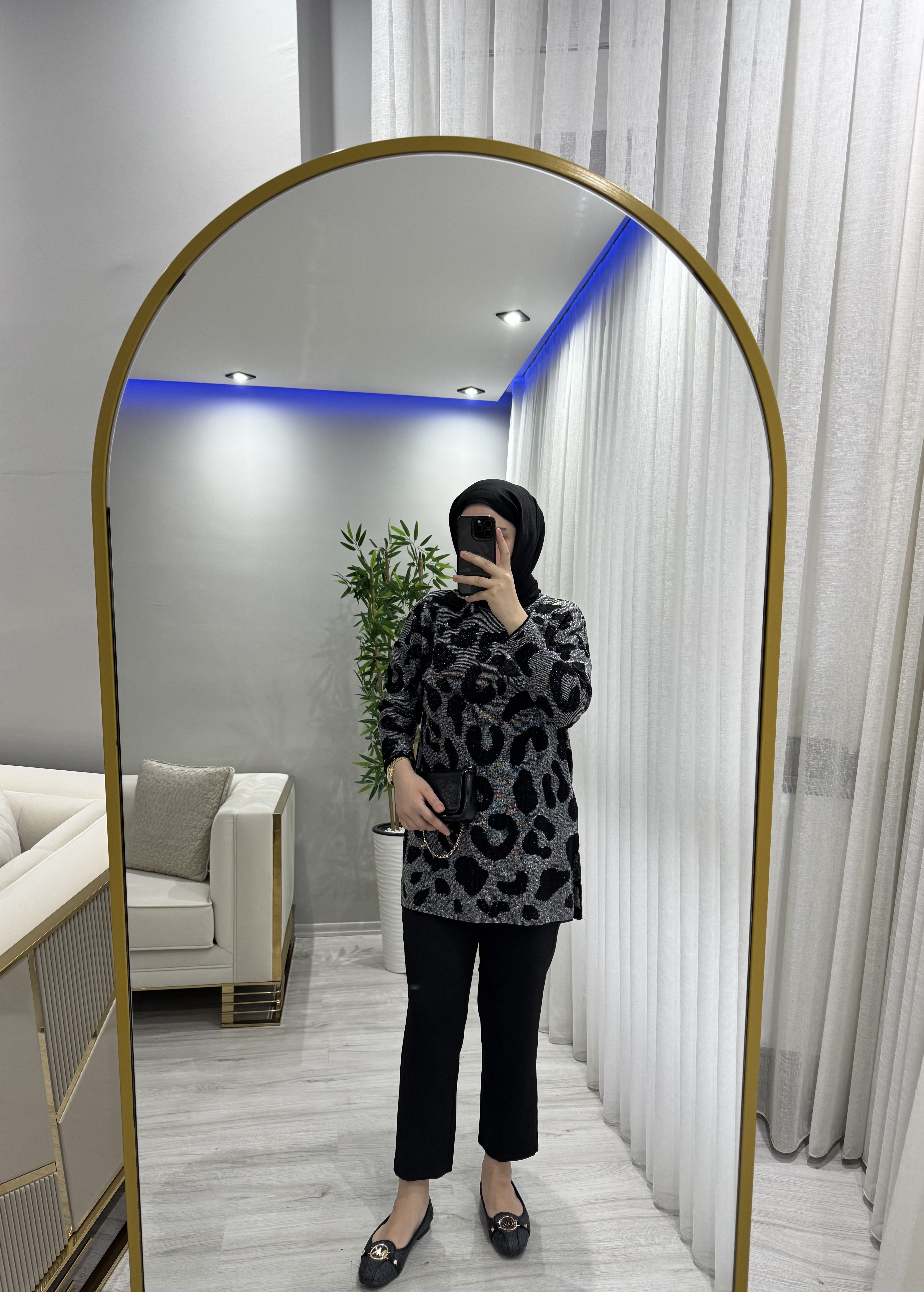 Zebra desen simli kazak