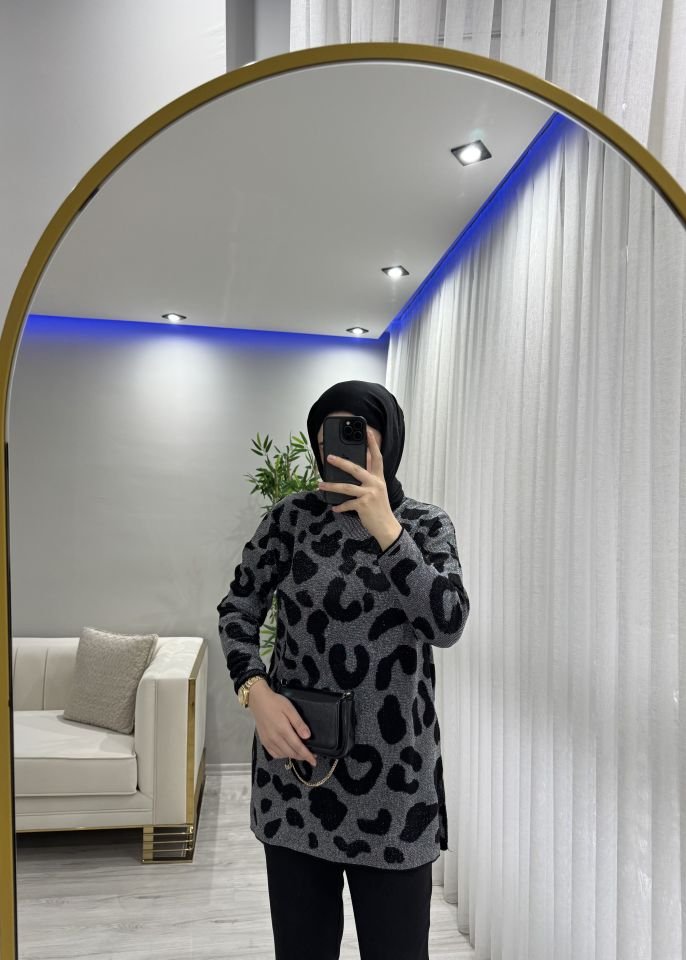 Zebra desen simli kazak