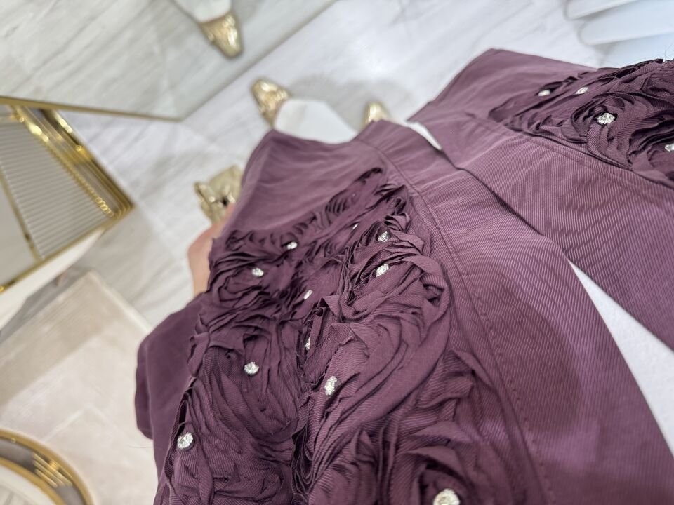 Çiçekli taşlı kimono