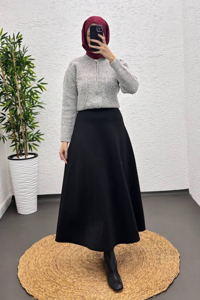 İNCİLİ HIRKA GRİ