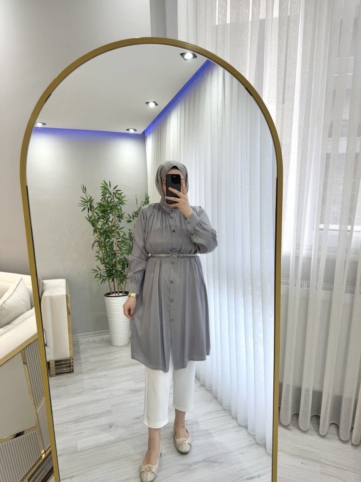Tensel tunik saten model