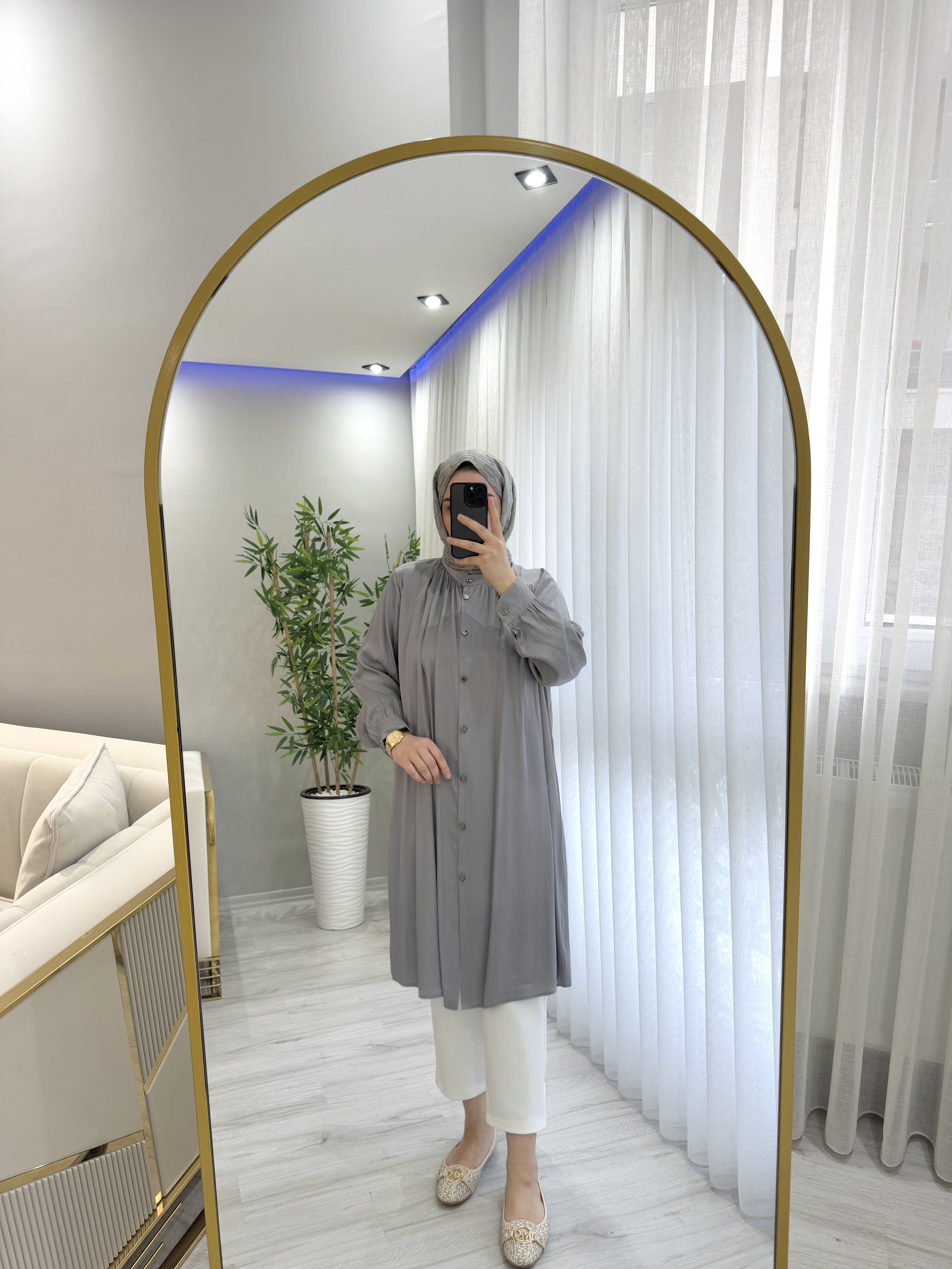 Tensel tunik saten model