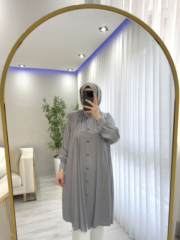 Tensel tunik saten model