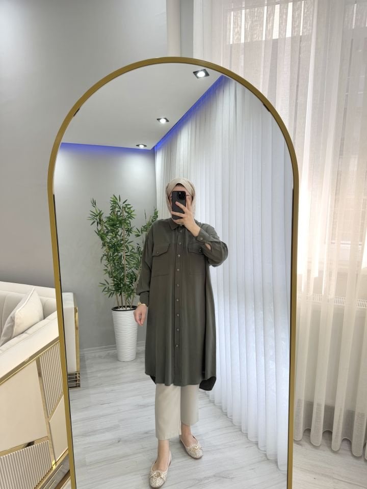 Tensel tunik gömlek 44