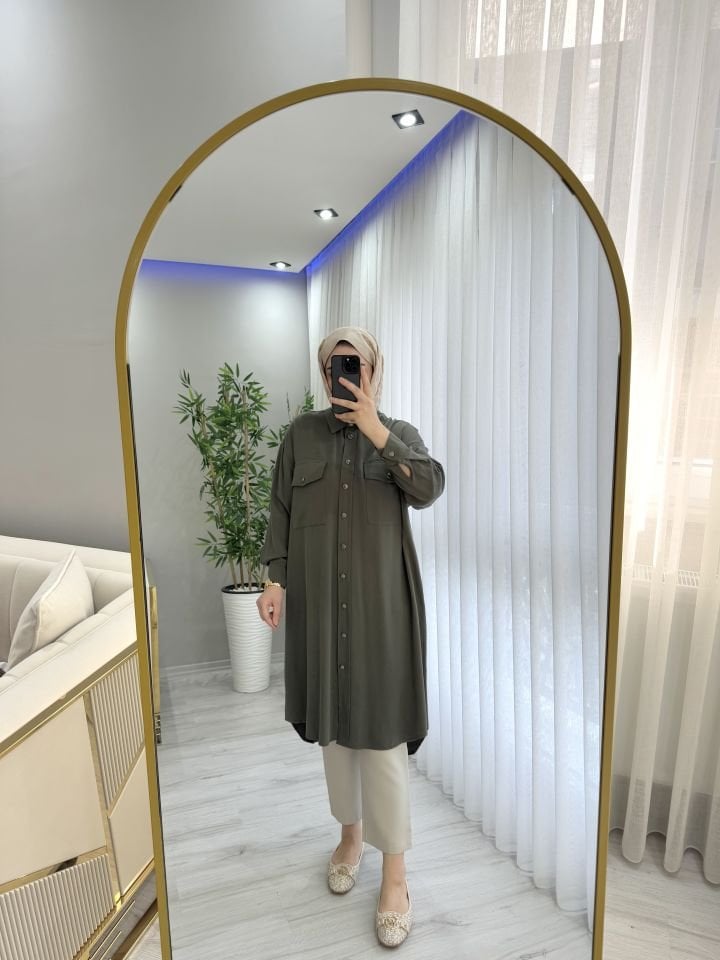 Tensel tunik gömlek 44