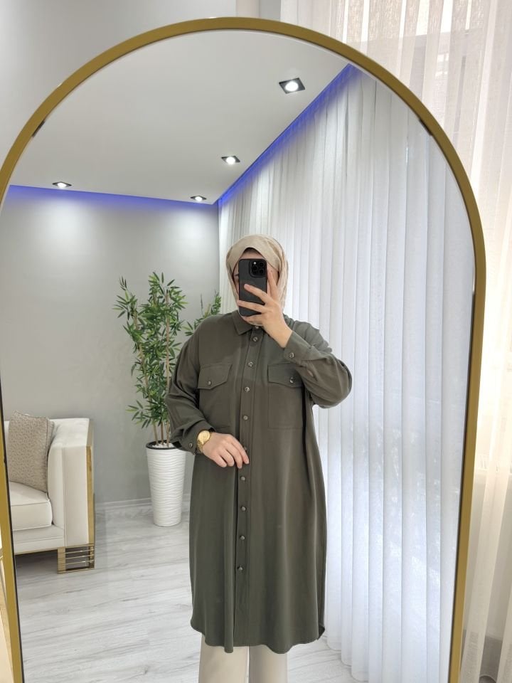 Tensel tunik gömlek 44